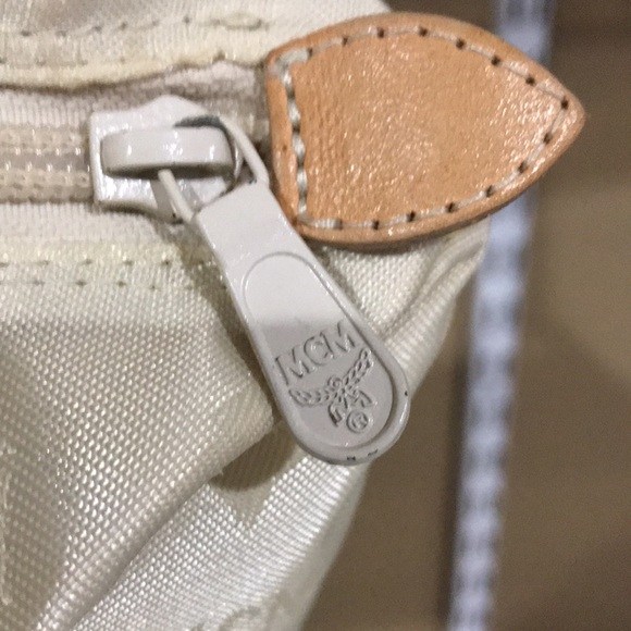 MCM Vintage Leather Trimmed Satchel - Picture 10 of 15